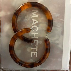 Machete Oversized Tortoise Hoop Earrings